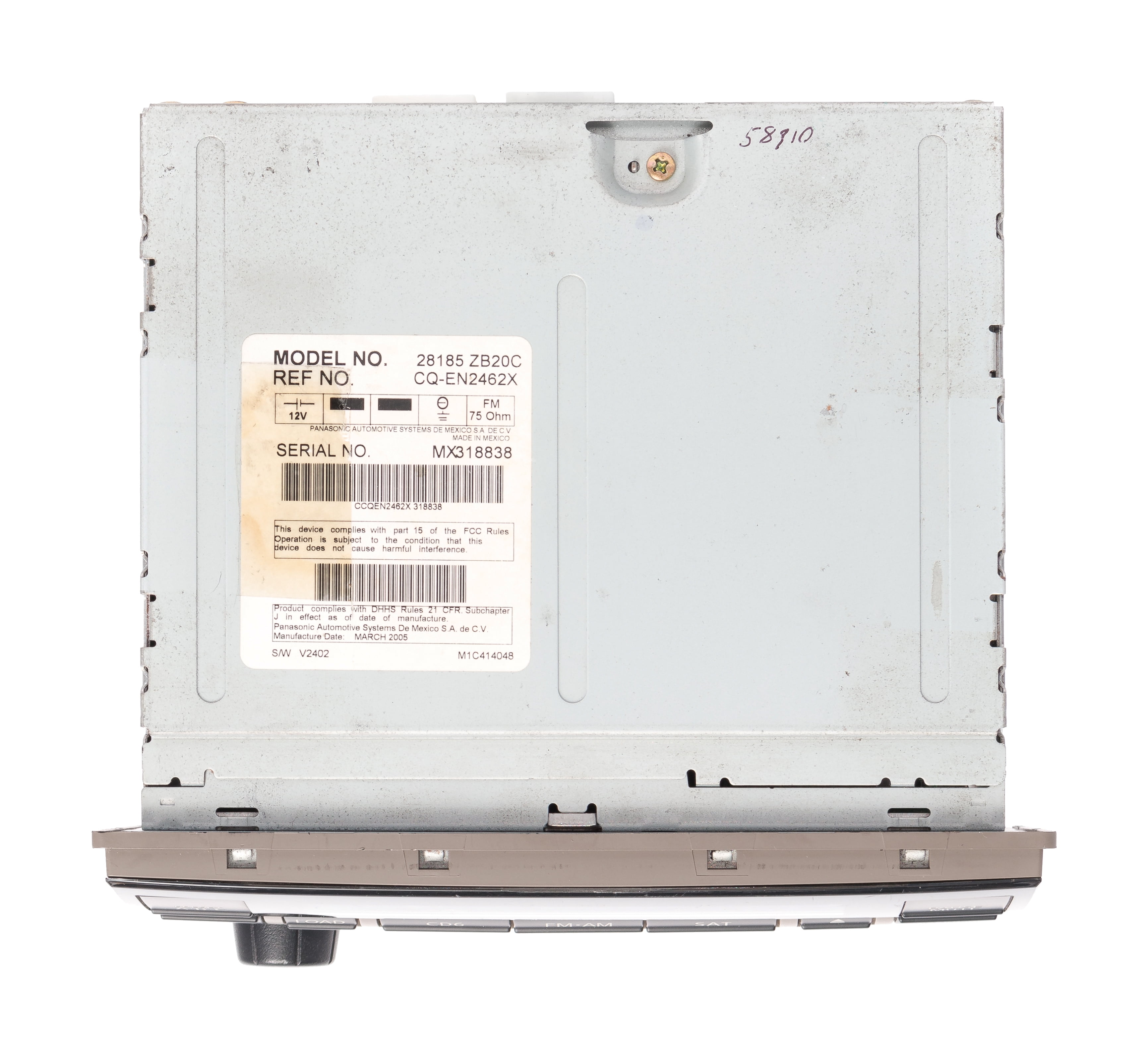 Restored 2005-2006 Nissan Altima AM FM Radio Receiver 6 Disc CD Player Part ID 28185ZB20C (Refurbished)