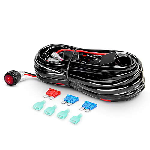 Nilight ZH411-A 12Inch 12 Inch 300W Triple Row Flood Spot Combo 30000LM Led Off Road Lights for Trucks with 16AWG Wiring Harness Kit,2 Years Warranty 