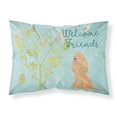 thumbnail image 1 of Carolines Treasures BB7619PILLOWCASE Welcome Friends Buff Cocker Spaniel Fabric Standard Pillowcase, 1 of 2
