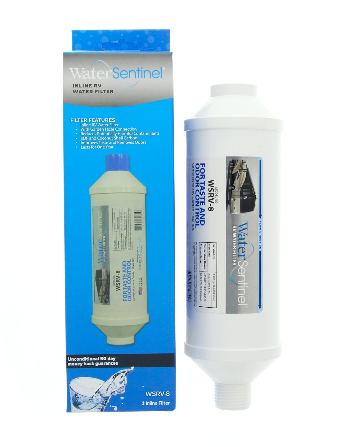Water Sentinel WSRV8 Inline RV Water Filter