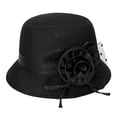 thumbnail image 1 of Sombrero de copa para mujer, sombrero de pescador para mujer, sombrero de protección solar para accesorios de fotos de vacaciones Negro, 1 of 7