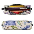 thumbnail image 3 of XMXT Leather Pencil Case, Purple Floral Butterfly Decoration Large Capacity Pencil Pouch for Student Teens Women, 3 of 9
