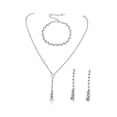 thumbnail image 2 of Joyería de boda,Conjunto de joyería Collar Pendientes Conjunto de pulsera,Conjunto de joyería de boda Accesorios de disfraces,Conjunto de joyería nupcial para boda moda para, 2 of 8