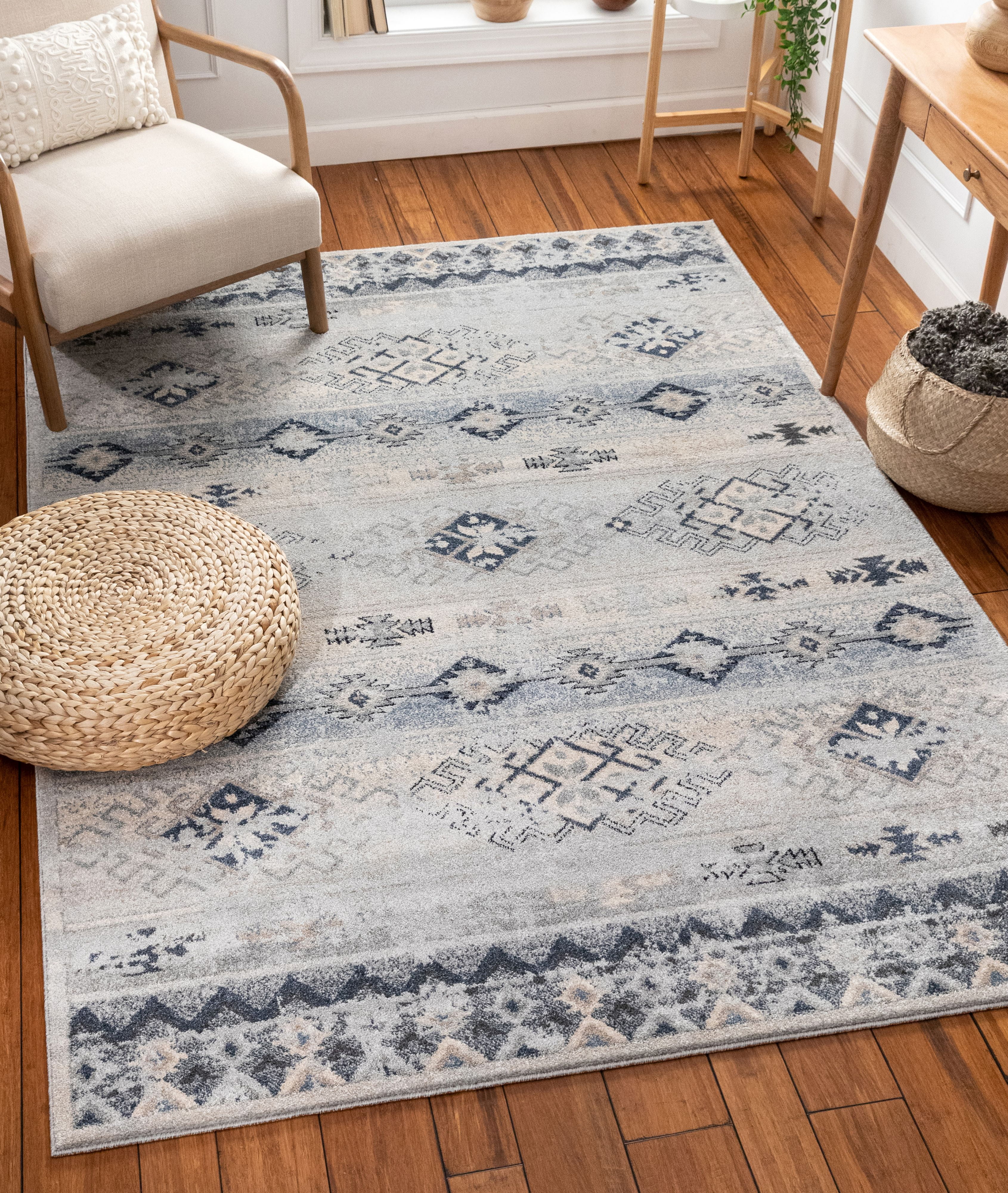 Download Well Woven Elu Blue Vintage Stripes Pattern Area Rug Walmart Com Walmart Com