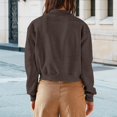 thumbnail image 6 of Aellinatey Womens Crop Jacket Long Sleeve Shacket Lightweight Fall Casual Coat with Pockets, 6 of 10