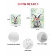 thumbnail image 7 of Easter Bunny Kitchen Dish Towels for Drying Dishes Set of 2, Spring Flowers Green Leaves Pastoral Plants Waffle Weave Microfiber Hand Tea Bathroom Towels Quick Dry & Absorbent Towel 15.7x23.6, 7 of 7