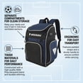 thumbnail image 3 of Vizari 'Cambria' Soccer Backpack | Versatile Multiple Sports Bag for Ultimate Convenience | For Youth and Adults - Black/White, 3 of 8