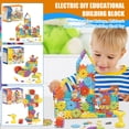 thumbnail image 2 of 125Pcs Electric Diy Building Block Set With Mechanical Gear Linkage, Learning Puzzle Toy For All Ages With Safe Rounded Edges & Multiple Building Options, 2 of 5