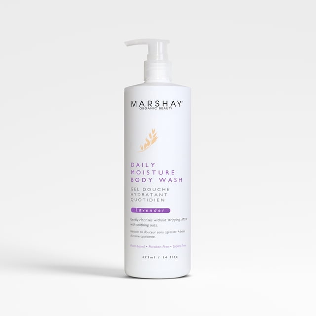 Gel Douche Doux et Hydratant à Base de Plantes avec Avoine Apaisante, Nettoyage Sans Sulfates - Lavande