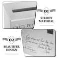 thumbnail image 3 of unbranded Buzón Montado En Pared De Hierro Plateado Funcional Para Documentos Y Sugerencias, 3 of 8