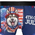 thumbnail image 4 of Patriotic Alaskan Malamute Celebrates 4th of July All Over Print Boxer Briefs Underwear for Men Dad Alaska Mal Dog Lovers Gifts - 02009, 4 of 6