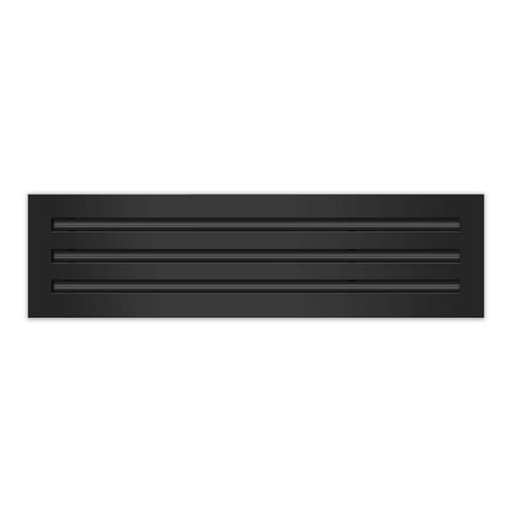 BUILDMART - 22x6 Modern AC Vent Cover - Decorative Black Aluminum Air Vent - Standard Linear Slot Diffuser - Heating and Cooling Register Grille for Ceiling, Walls & Floors - Texas Buildmart
