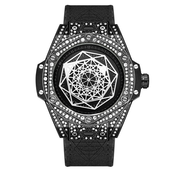Style Light Luxury Fashion Rhinestone Watch For Daily Wear, Party Versatile - Elegant Timepiece for Him