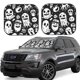 thumbnail image 1 of Balery Black White Spooky Ghosts Parasol para parabrisas de coche de 2 piezas | Parasol plegable para parabrisas delantero de coche para la mayoría de sedanes-Small, 1 of 6
