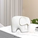 thumbnail image 5 of Estatua de elefante de cerámica hecha a mano, decoración, escultura, figurita, arte artesanal, animal Blanco L, 5 of 9