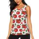 thumbnail image 1 of Balery Hand Drawn Tomatoes Camiseta sin mangas estampada ligera para mujer, tops de entrenamiento sin mangas, camisetas de yoga transpirables de secado rápido.-Medium, 1 of 7