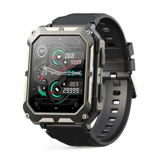 Reloj inteligente para hombre con función de teléfono, pantalla HD de 1,83 pulgadas, resistente al agua, rastreador de actividad IP68, rastreador de actividad física con monitoreo del