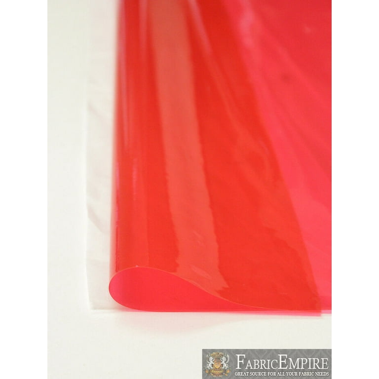 30 Gauge Red Tinted Plastic Vinyl Fabric 48 Wide Sold By The Yard 