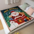 thumbnail image 2 of Christmas Tapestry Throw Blanket, Multipurpose Holiday Decor for Sofa Couch Bed, Reversible Gift Carpet for Home Office Nap(A), 2 of 6