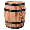 thumbnail image 1 of Handmade Wooden Barrel Decor, Natural Sturdy Craft, Retro Wine Barrel Ornament for Bar, Living Room, Bedroom, Office, or Outdoor Landscaping Display, 1 of 5