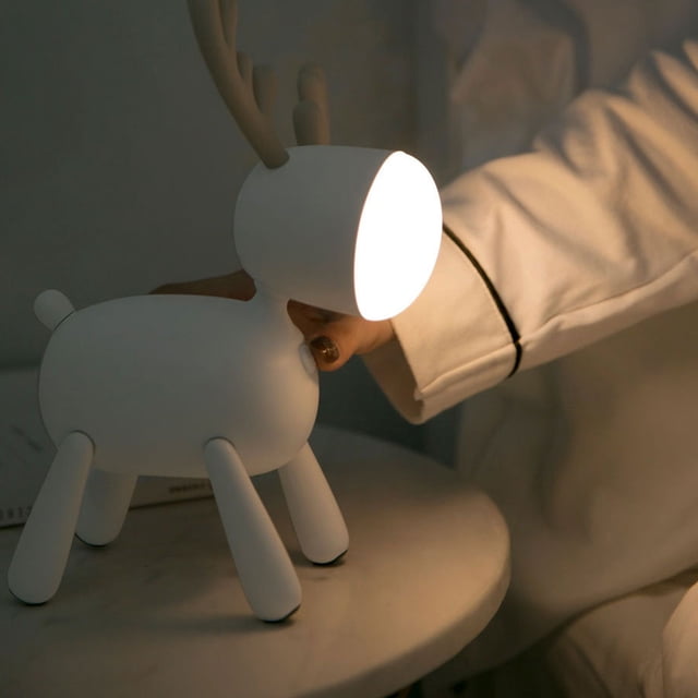 ¡Gran Oferta!, Lámpara de noche para niños con luz de cervatillo, luz de noche para niños con apagado retardado, luz de noche para estudiantes, carga tipo C Akmoler