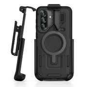 Encased Designed for Samsung Galaxy A36 5G Case with Belt Clip Holster (Explorer Series) Heavy-Duty Hinged Camera Lens Cover and Kickstand (Black)