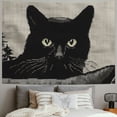 thumbnail image 2 of Orinice Black Cat Tapestry Wall Hanging Unique Style Graphic Tapestries Home Wall Decor Art for Living Room Bedroom Apartment Farmhouse Dorm 40x30inch, 2 of 6