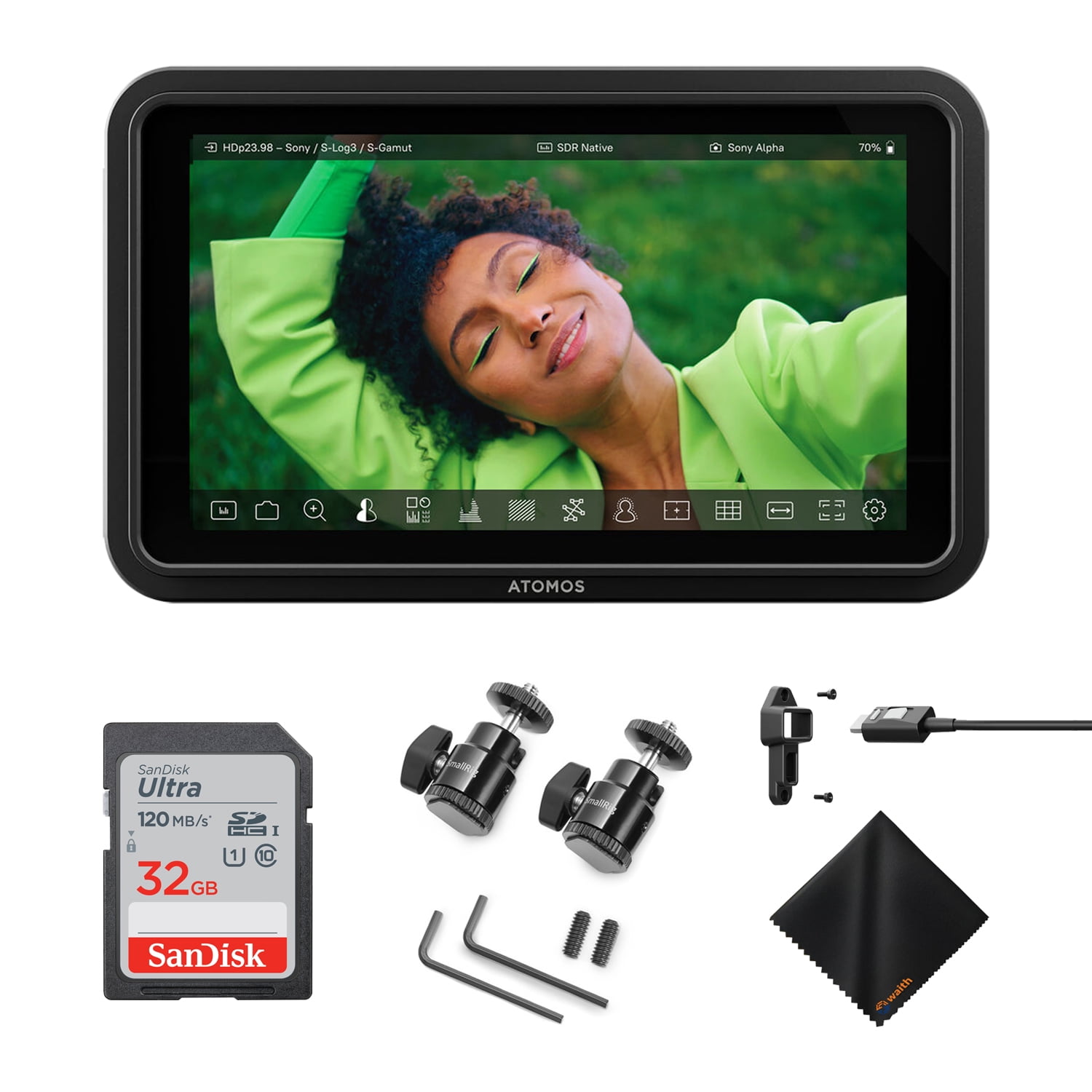 Atomos Shinobi 5-Inch HDMI 4K Monitor with Accessory Bundle