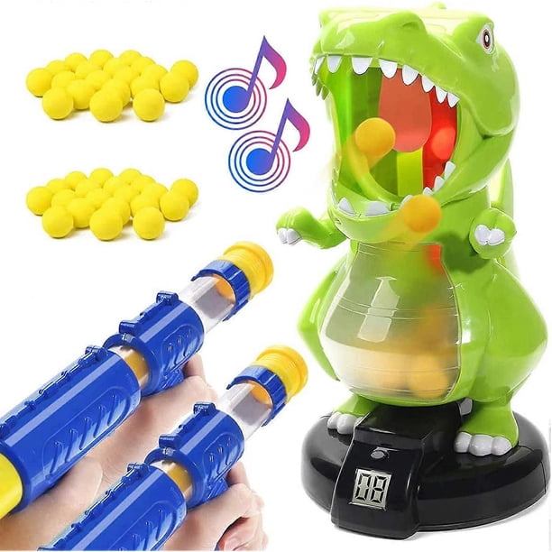 Dinosaur Toy Guns for Boys/Girls, Shooting Games with Electronic Target, Party Cool Toys with LCD Score Record,36 Soft Foam Ball for Kids Age 5 6 7 8