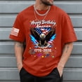 thumbnail image 2 of mgoYE 250 Anniversary USA Shirt 4th of July 2026 Men Tshirts Short Sleeve Crew Neck Happy Birthday America Graphic Tee Red M, 2 of 6