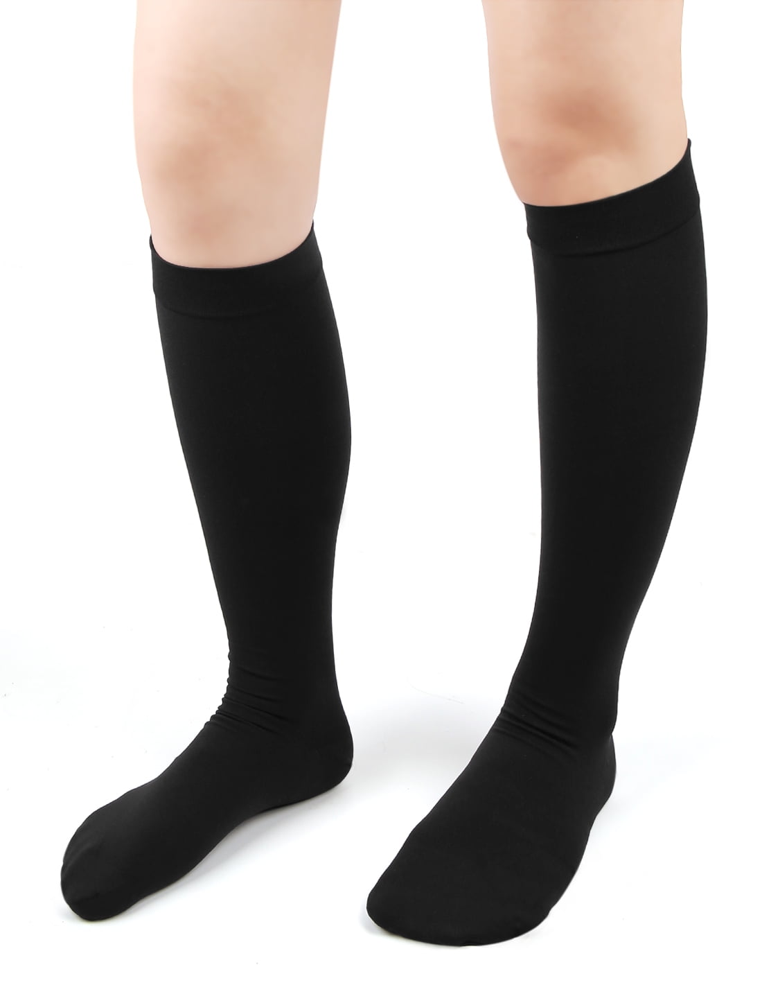 1 Pair Size XL Black Knee High Stockings Calf Compression Shaper Sleeves Socks