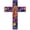 Colorful Flower, variant on Mexican Floral Cross Wall Decor Wooden Inspirational Cross Spanish Style Wall Cross Decor Art Wall Decor Crucifix for Home Room Church Decoration (Sunflower)