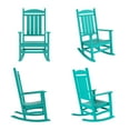 thumbnail image 2 of GARDEN Set of 4 Classic Adirondack Porch Outdoor Rocking Chairs Turquoise, 2 of 9
