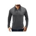 thumbnail image 1 of SAYOO Camiseta de manga larga para hombre, cuello alto, color sólido, jersey con escote de cremallera suave, tops informales ajustados para hombre SAYOO S M L XL XXL, 1 of 7