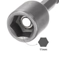 thumbnail image 3 of Uxcell Quick-Change Nut Driver Bit, 1/4" Hex Shank 11mm Magnetic Nut Setter Drill Bits, 1.89" Length, Metric 5 Pack, 3 of 5