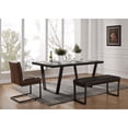 thumbnail image 4 of Ronan Modern Rustic Faux Leather Side Chair (Set of 2), Multiple Colors, 4 of 9