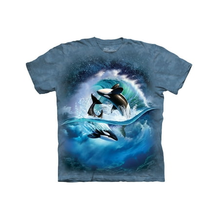 The Mountain ORCA WAVE Blue Adult Unisex T-Shirt