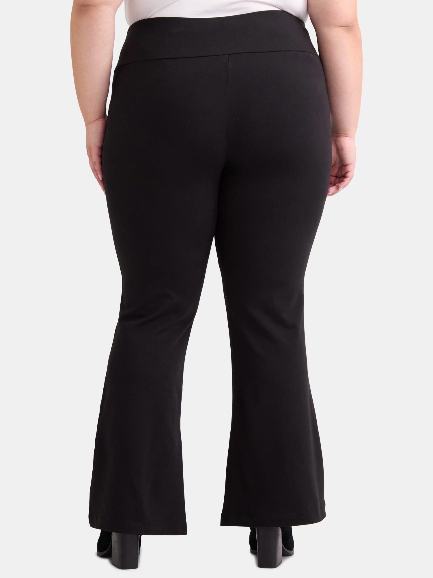 Terra & Sky Women's Plus Size Flare Legging, 30” Inseam, 2-Pack, Sizes 0X-5X