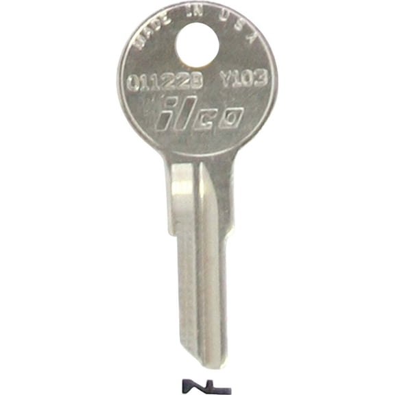 Kaba Ilco Key Blank,Brass,Yale Lock,PK10 O1122B-Y103