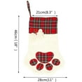thumbnail image 3 of Bas de Noël - 2 Pcs Grands Motif Patte de Chat Bas Suspendus pour Décoration de Noël (Rouge & Bleu), 3 of 6