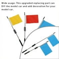 thumbnail image 3 of Model Cars Metal Signal Flags with Pole DIY Modification Replaceable Parts Automobile Accessory Replacement for WPL Blue 2 Pcs/Set, 3 of 8
