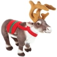 thumbnail image 1 of Juguete de peluche de reno de Navidad, figura de reno de juguete de peluche de ciervo encantador, 1 of 8