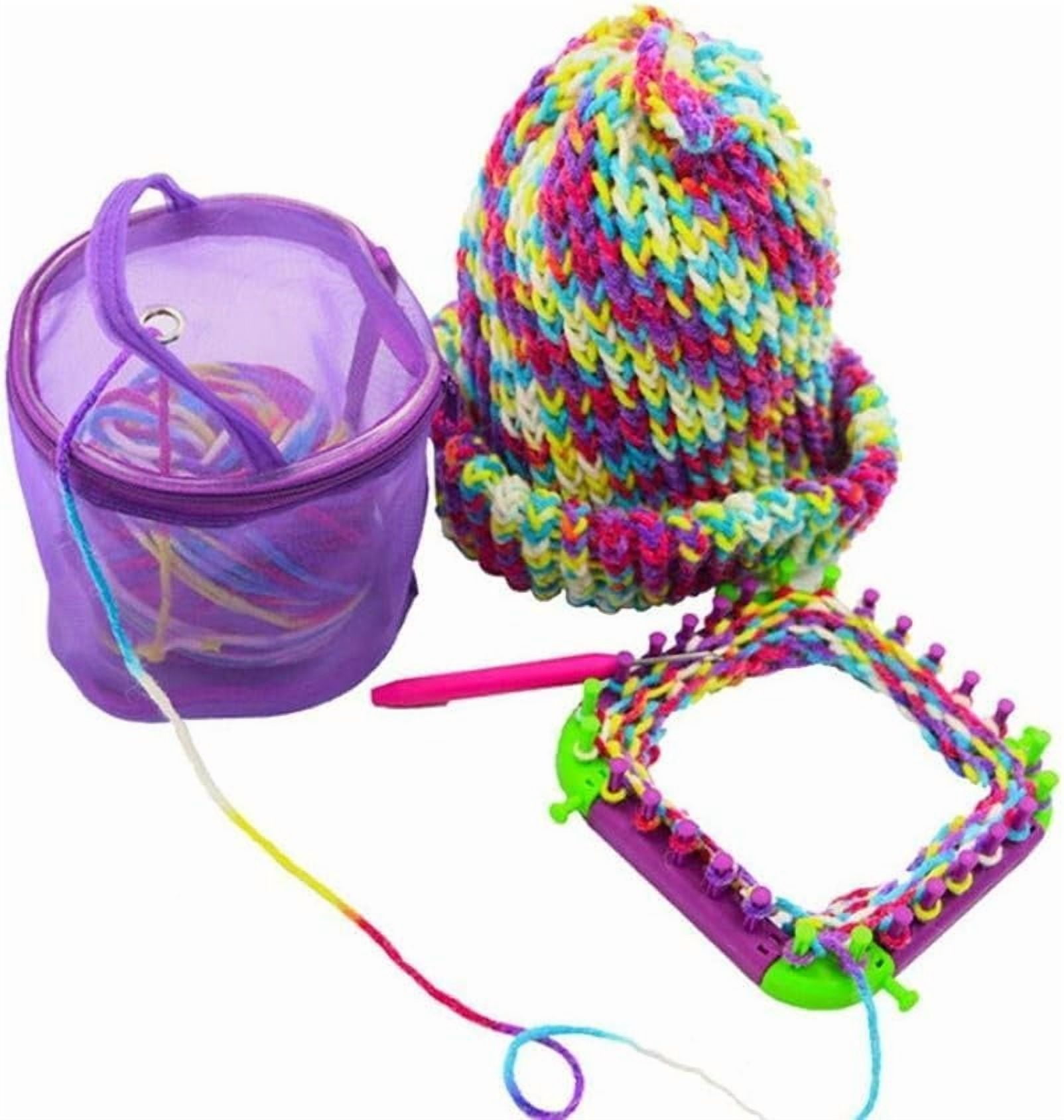 Adjustable Knitting Looms Set -Customized Sizes for Your Project-Afghan Loom- Loom-Sock Scarf Loom-Hat Loom for Crocheting-Crochet Loom with Loom Knitting Book Hook Needle (All-in-one)