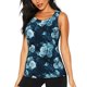 thumbnail image 1 of Balery Ink Rose Camiseta sin mangas estampada ligera para mujer, tops de entrenamiento sin mangas, camisetas de yoga transpirables de secado rápido.-Medium, 1 of 7