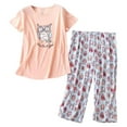 thumbnail image 1 of 2025 Ensemble de Pyjama en Coton pour Femmes Ensemble Femmes Haut à Manches Courtes Capri Jolies Robes de Nuit pour Femmes Pantalon de Sommeil Vêtement de Nuit, 1 of 6