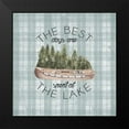 thumbnail image 2 of Medley, Elizabeth 12x12 Black Modern Framed Museum Art Print Titled - The Best Days Are Spent At The Lake, 2 of 5