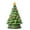 Green, variant on 15" Hand Painted Ceramic Christmas Tree, Pink Pre-Lit Tree, 128 Multi-Color Lights, 2 Star Toppers