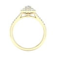 thumbnail image 3 of Imperial 5/8 Ct TDW Pear Diamond Double Halo Engagement Ring in 10K Yellow Gold (H-I, I2), 3 of 4