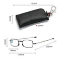 thumbnail image 3 of Gafas de lectura plegables unisex antiazules, gafas plegables telescópicas, regalo para personas mayores, rojo, 300 grados, 3 of 4