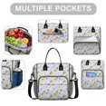 thumbnail image 2 of Pioneer Flower Floral Print Pattern Womens Lunch Box for Work,Insulated Large Lunch Bag,Leakproof Adult Lunch Bag for Work,Beach,Travel,Picnic,Camping, 2 of 6